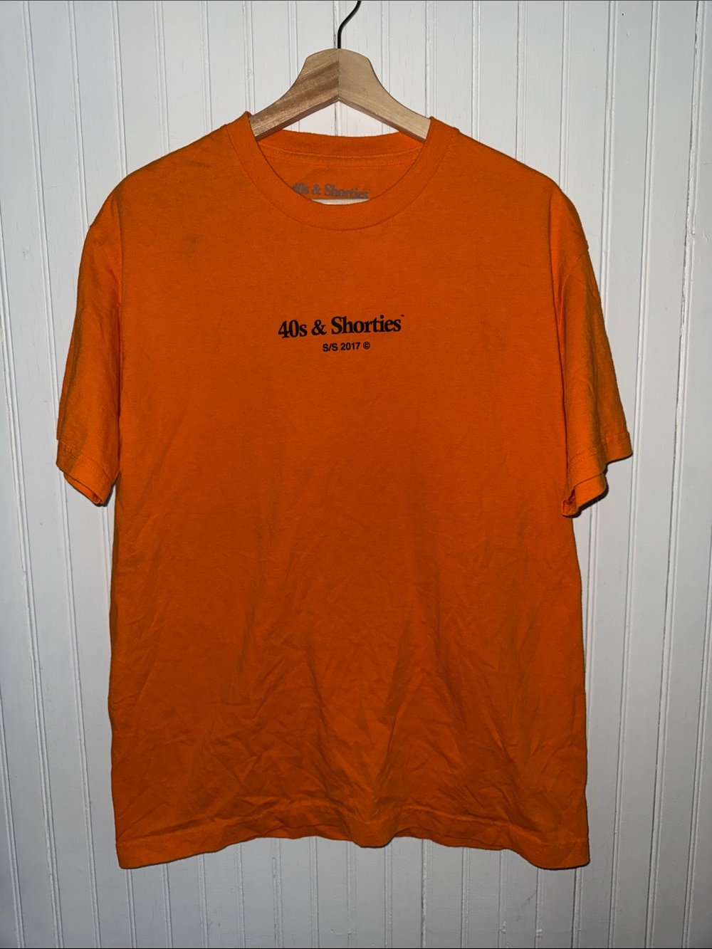40s & Shorties Graphic T-Shirt Men’s Large S/S 2017 Orange Short Sleeve Tee
